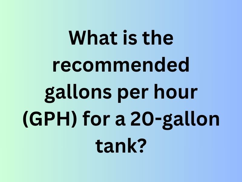 recommended gallons per hour (GPH) for a 20-gallon tank